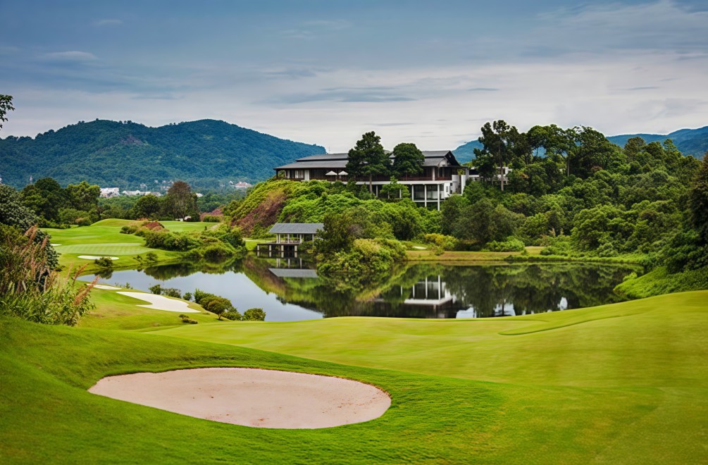 Red Mountain Golf Club のクラブハウスと練習施設