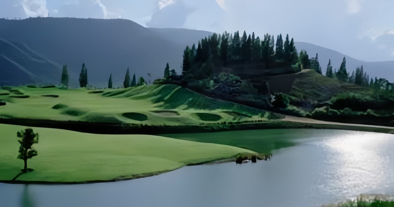 Toscana Valley Country Club のトスカーナ様式の景観