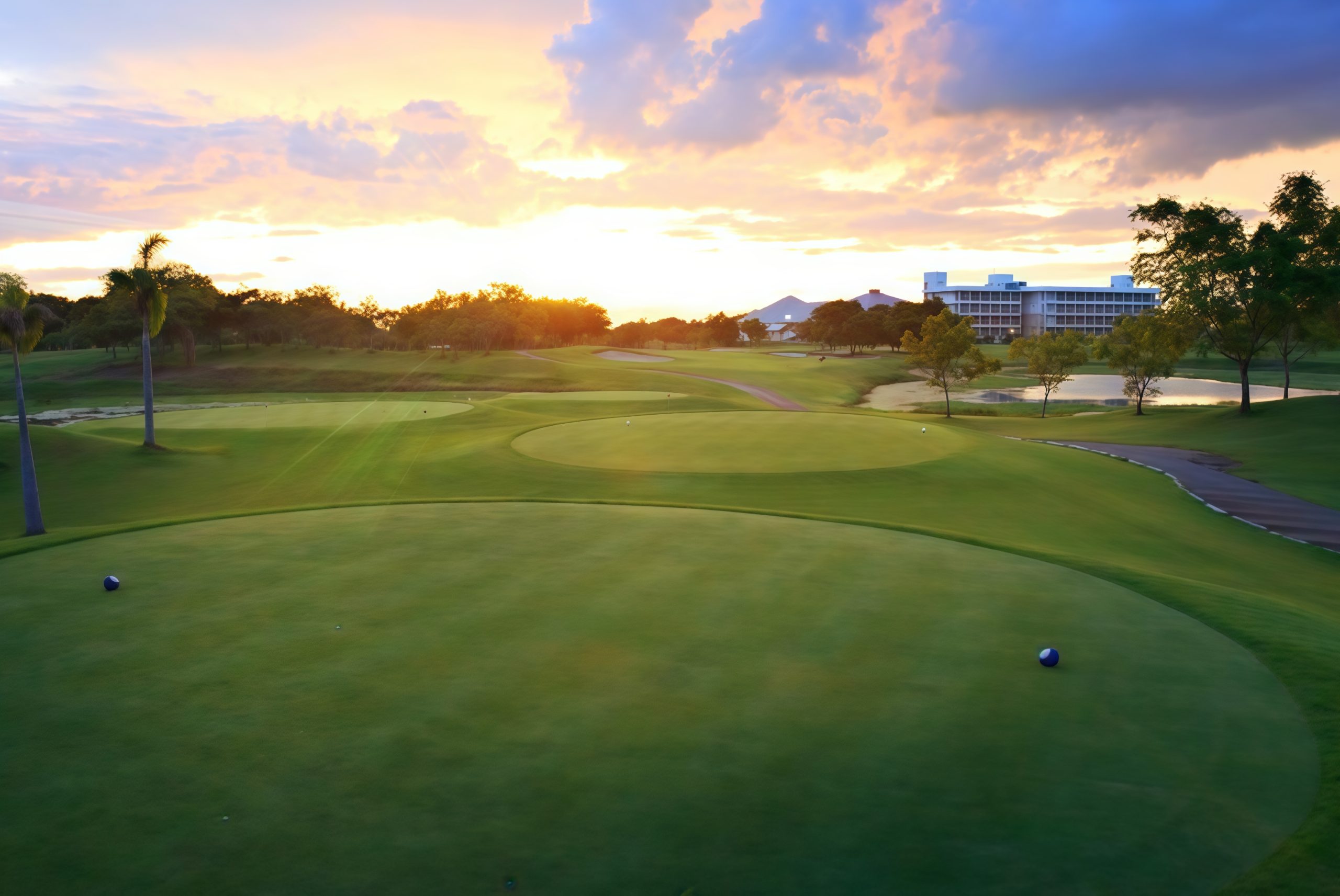 Uniland Golf and Resort Thailand(ユニランド・ゴルフ&リゾート)のフェアウェイと池