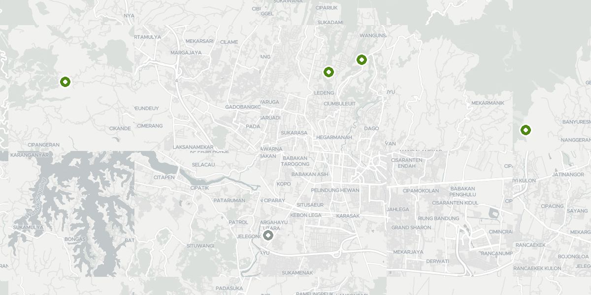 Bandung（バンドン）のゴルフ場マップ