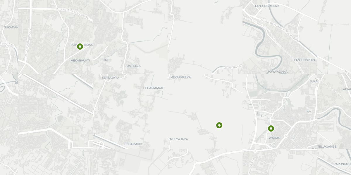 Karawang（カラワン）のゴルフ場マップ